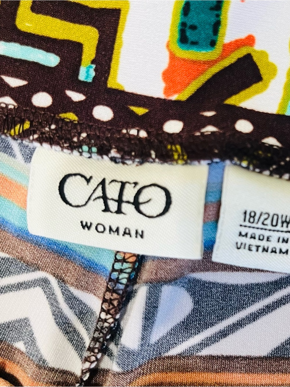 Cato Wide-Leg Tribal Print Pants - Black, Brown, Blue, Green, Orange - Picture 3 of 9